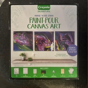 NEW IN BOX - Crayola Paint Pour Canvas Art Painting Kit